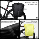 Rhinowalk 20L Waterproof Bike Pannier Bag Black
