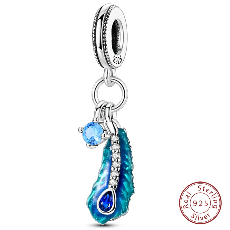 Sterling Silver Blue Purple Butterfly