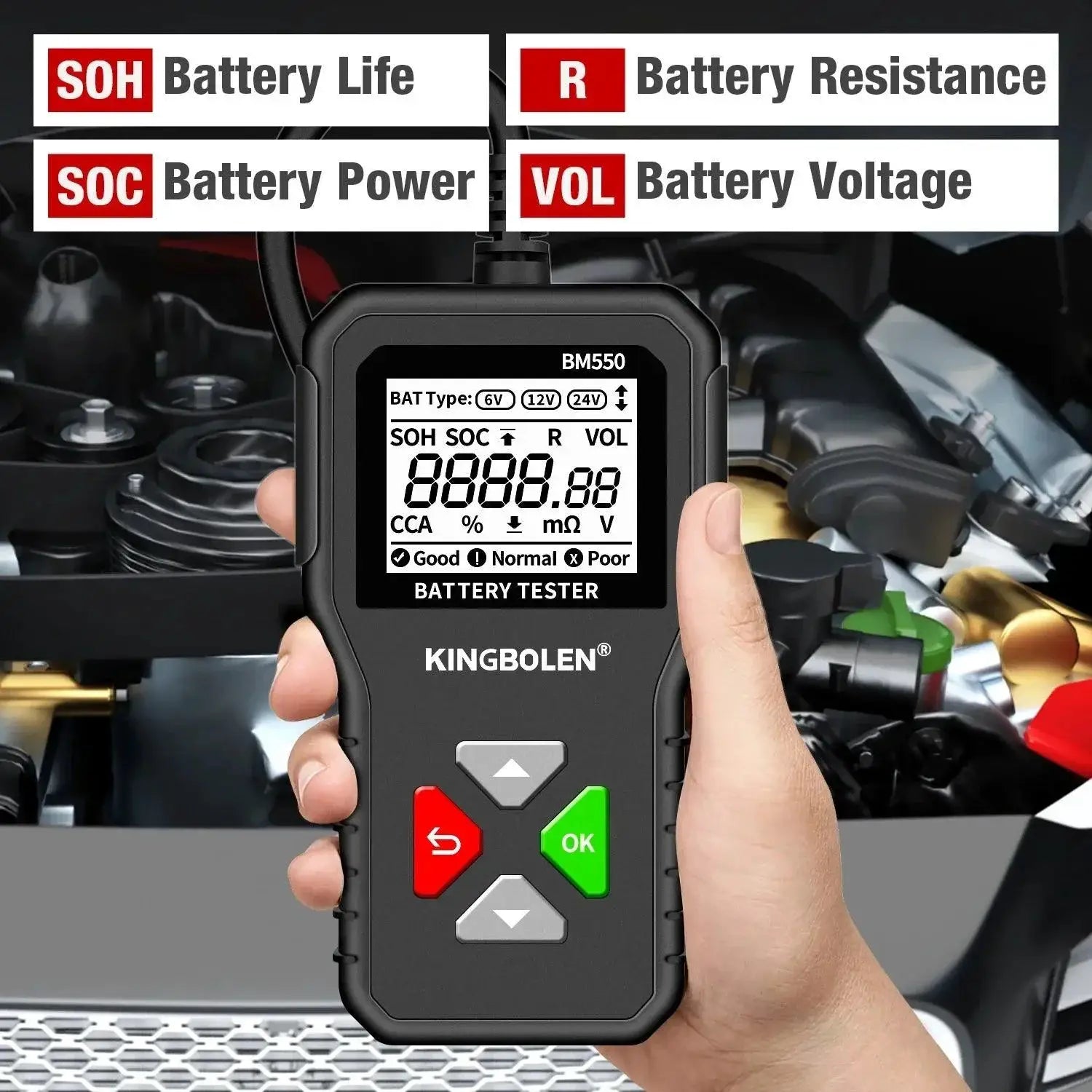 Kingbolen BM550 Car Battery Analyzer For Vehicle Health