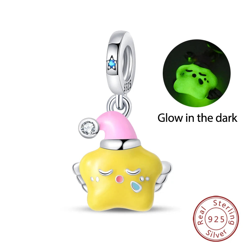 Nightglow Star Moon Pendant Qikaola