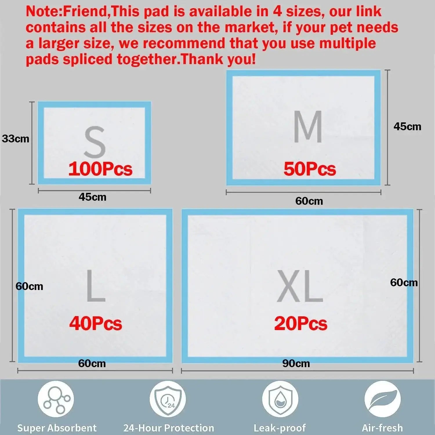 Super Absorbent Pet Training Pads Quick Dry Disposable Mat