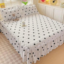 Bonenjoy Bed Skirt Cartoon Style Bed Cover Ruffled Lace