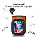 Bluetooth 6.0 Translation Headset IPX4 Waterproof All Day Battery 24H Real Time
