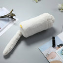 Women Cat Plush Shoulder Bag Corduroy Satin Fur Messenger