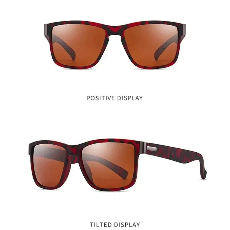 Unisex Vintage Polarized Square Sunglasses UV400 Protection