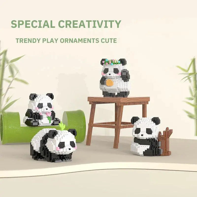 Cute Panda Mini Building Block Set Educational Toy For Kids