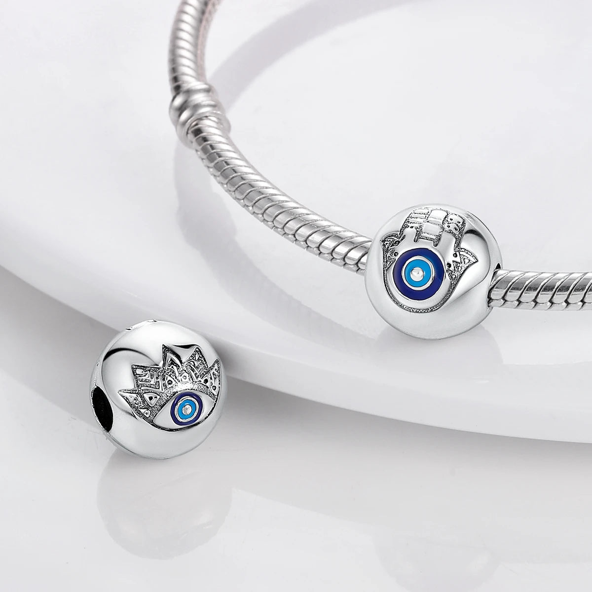 Silicone Spacer Beads Silver Plated
