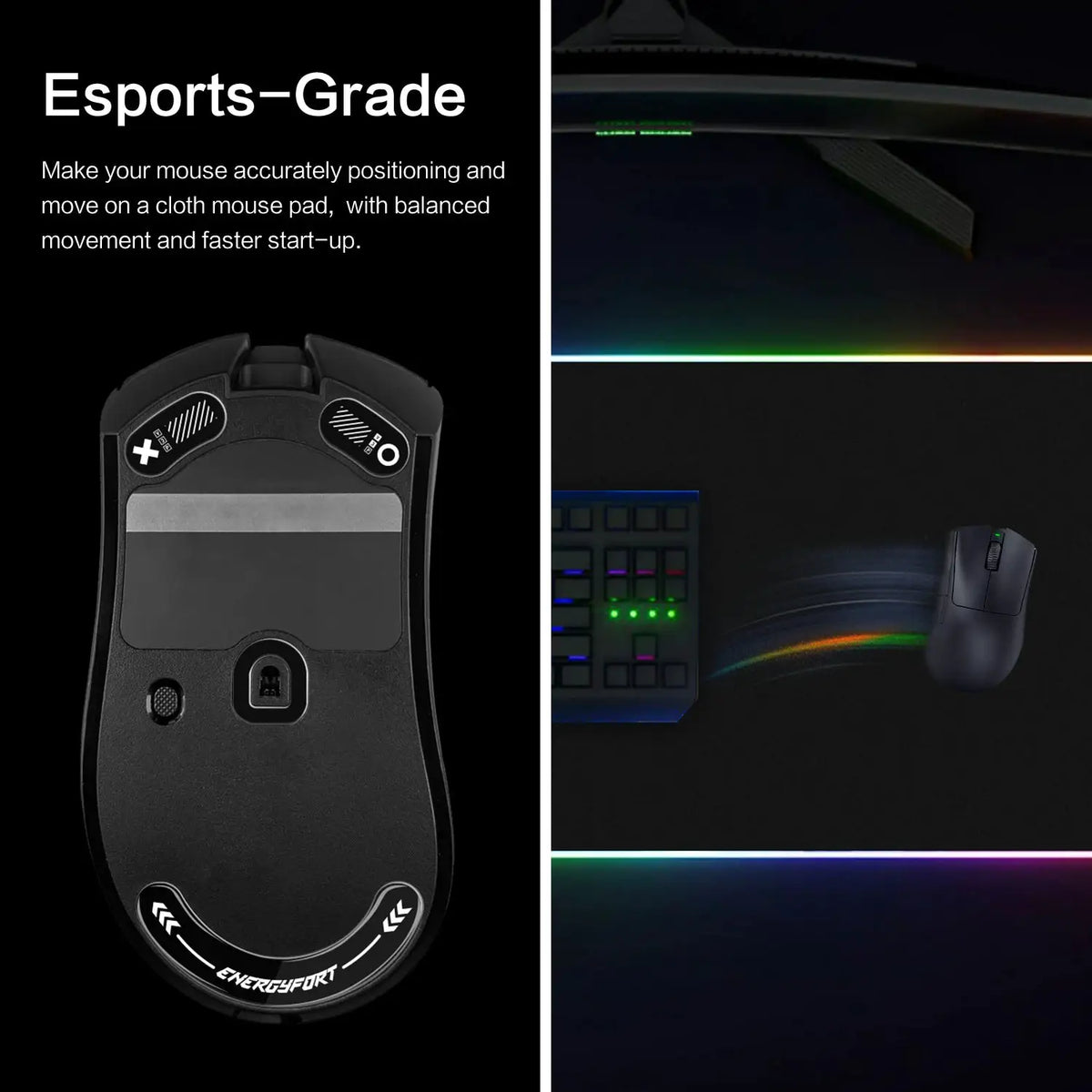 Mouse Skates Mouse Feet Mice Feet Smooth Glass Wireless Gaming Mouse Feet Replacement for Razer DeathAdder V3 Pro