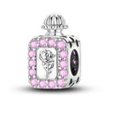 Charm Beads Sterling Silver Pink