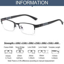 Men Anti Blue Metal Reading Glasses