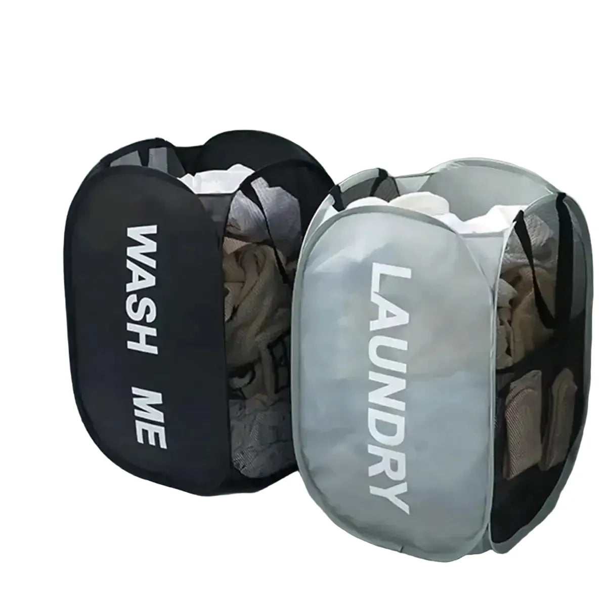 Pop Up Laundry Hamper - Space Saving Mesh Design — product view 1
