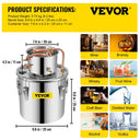 SucceBuy Gal Distiller Moonshine Alcohol Brew Water Wine