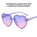 Cute Heart-Shaped Kids Sunglasses with UV Protection Glasses