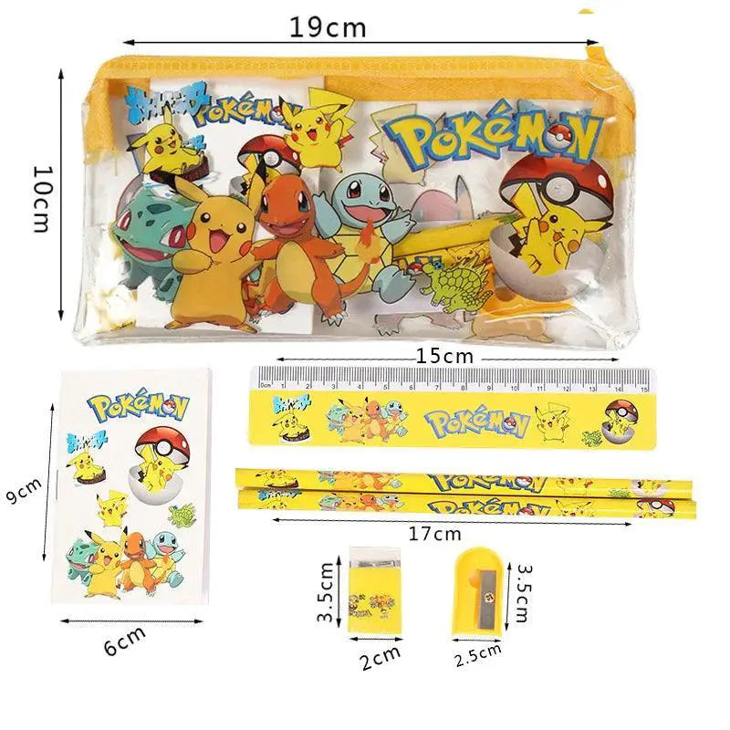 Pikachu Stationery Set Cute Anime School Supplies Gift