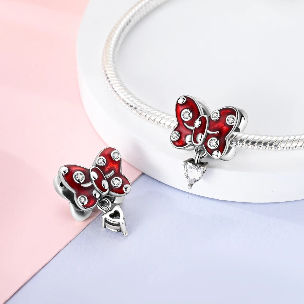Charm Silver Plated Pendant Beads