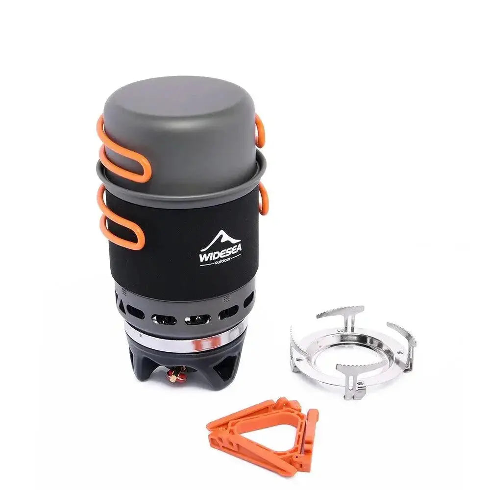 Portable Camping Cooking Set With Gas Burner Kit Combo - OurLum.com