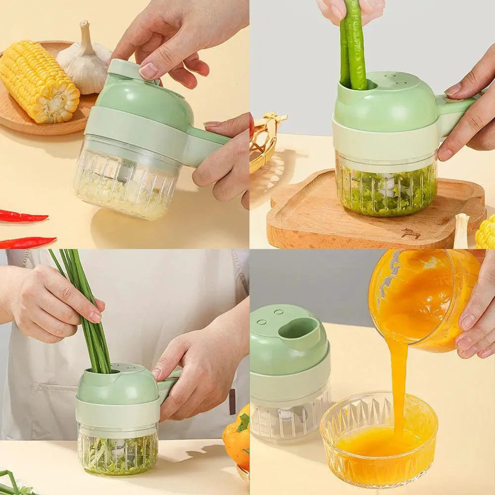 Four In One Electric Food Processor USB Rechargeable Slicer