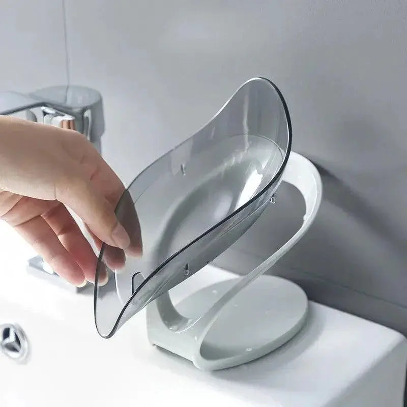 Leaf Design Soap Holder With Drainage Bathroom Accessory