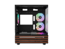 Thermaltake View 170 WS ARGB; Micro Chassis; Bottom Wood Trim; 3x120mm ARGB Lite Fans Included; 280mm Radiator Support; 340mm GPU Clearance; 180mm Max PSU Length; 160mm Air Cooler Max Height; mATX/mITX; Black; CA-1Z4-00M1WN-W