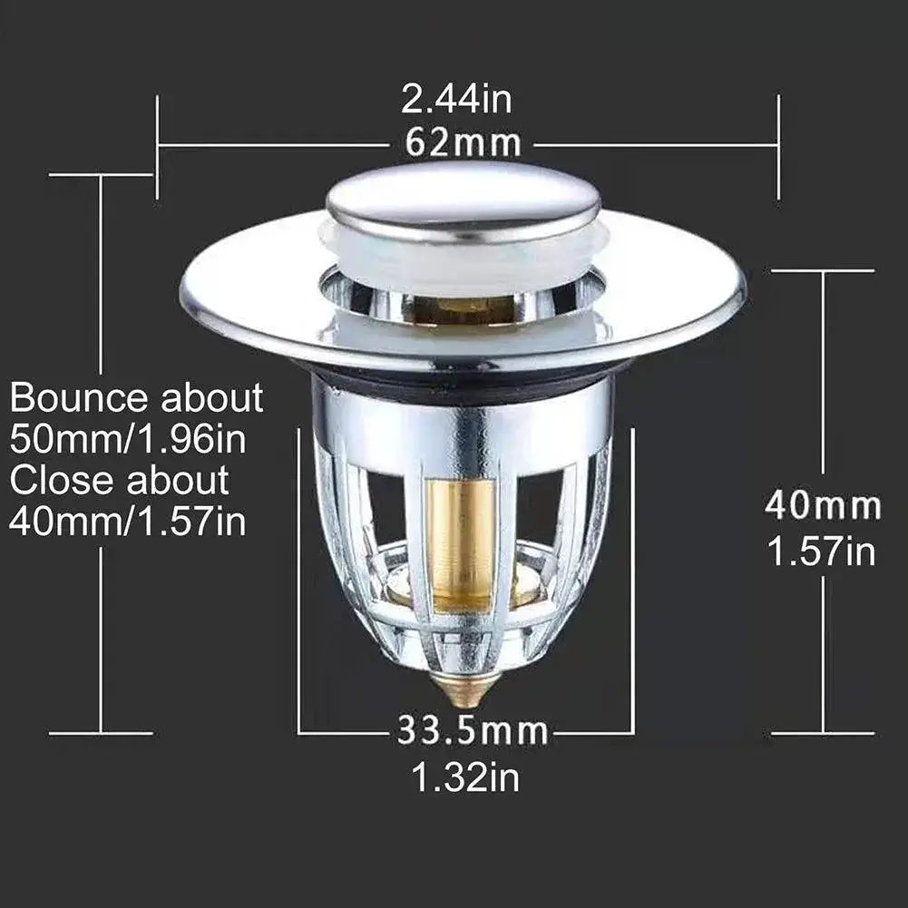 Press Bounce Hair Catcher Drain Filter For Fast Installation