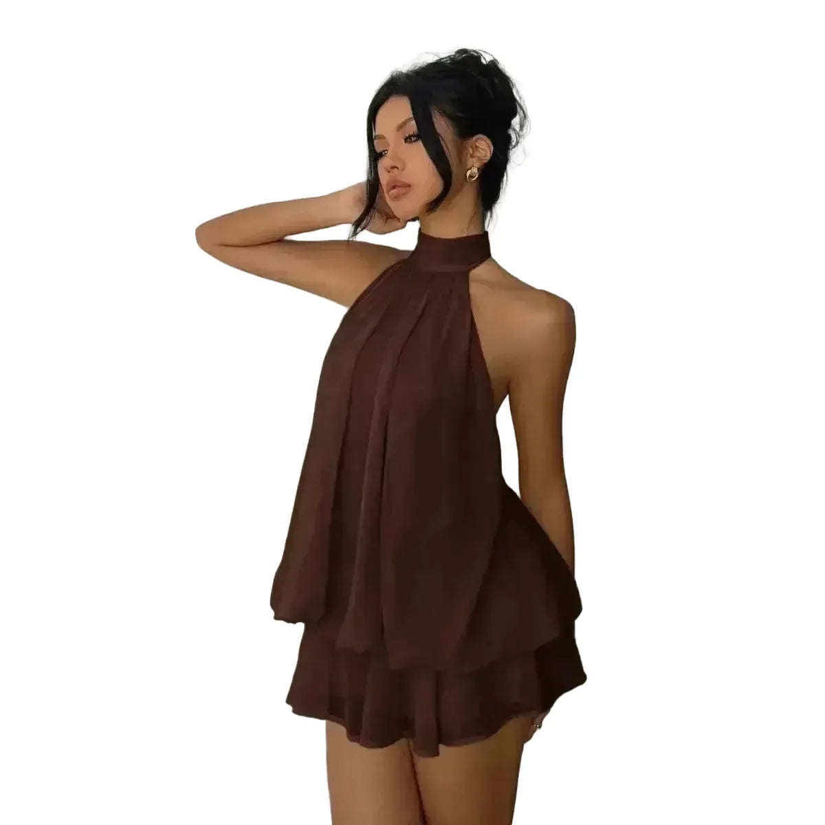 Womens Backless Halter Dress for Parties — product view 1