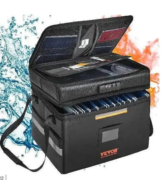 VEVOR Fireproof Document Bag With Lock 2000F Waterproof Box