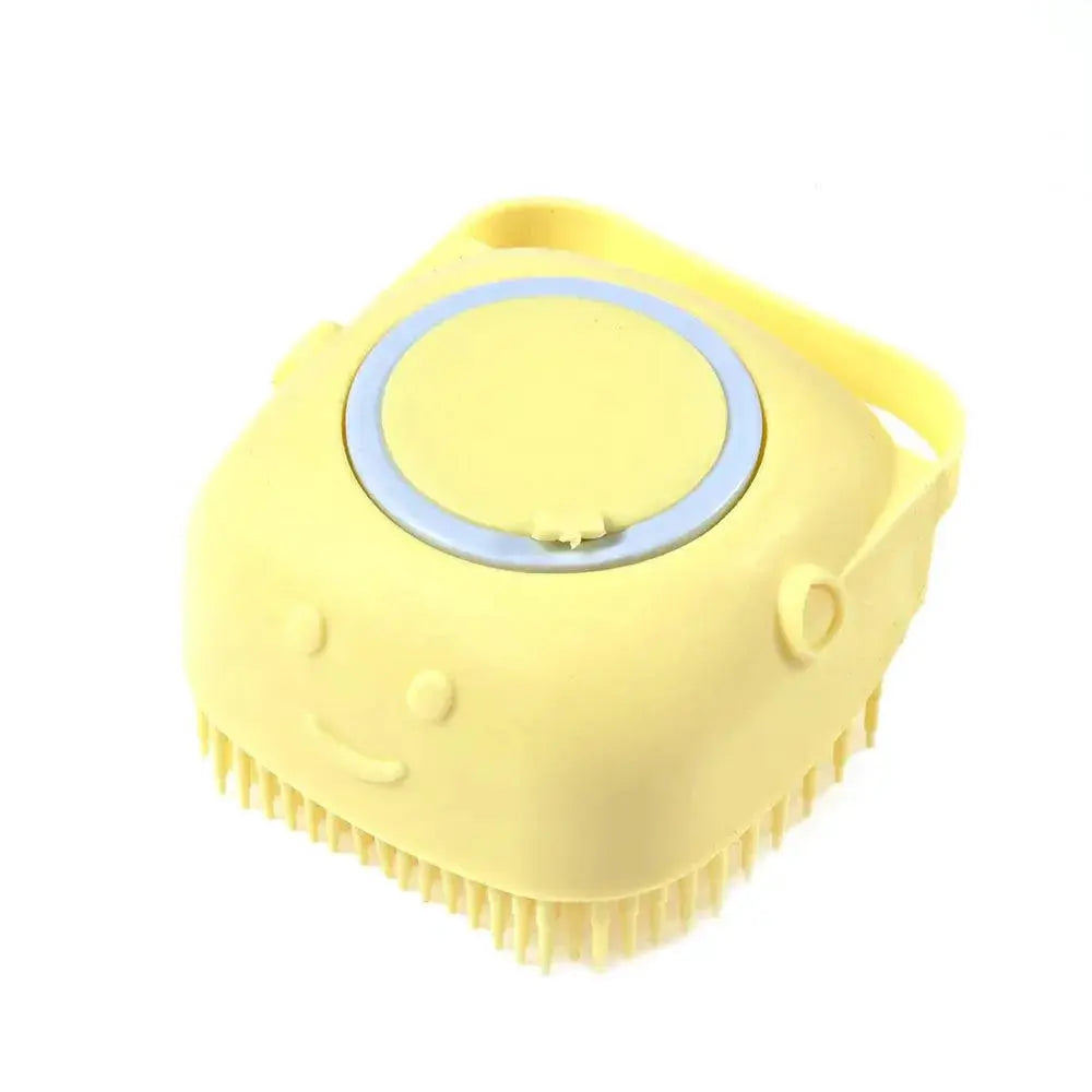 Dog Bath Massage Gloves Silicone Brush With Shampoo Box