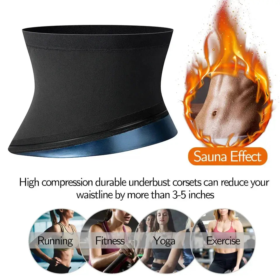 Sauna Waist Trimmer Belt For Slimming And Sweat Boost