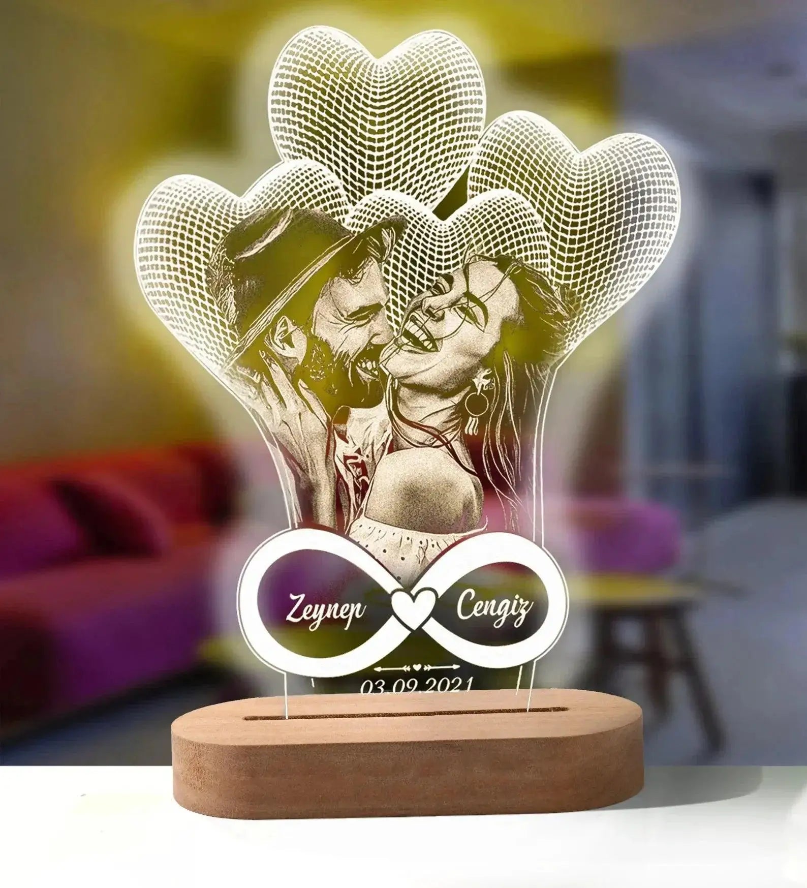 Personalized 3D Photo Lamp Custom Night Light Unique Gift