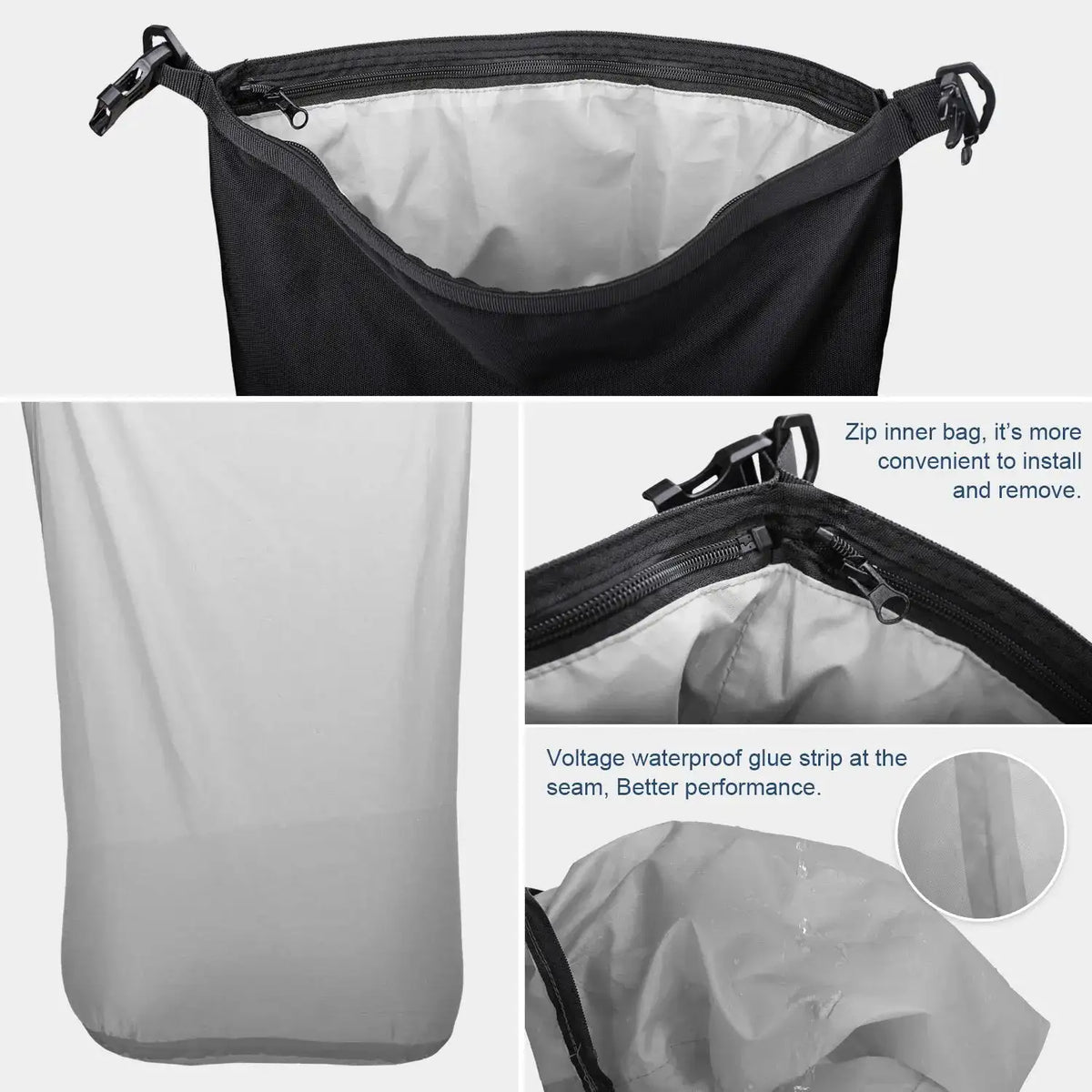 Rhinowalk Motorcycle Rear Seat Bag Internal Waterproof 10L-20L-30L Saddle Bag Modularity Luggage Pack Shoulder Bag Backpack