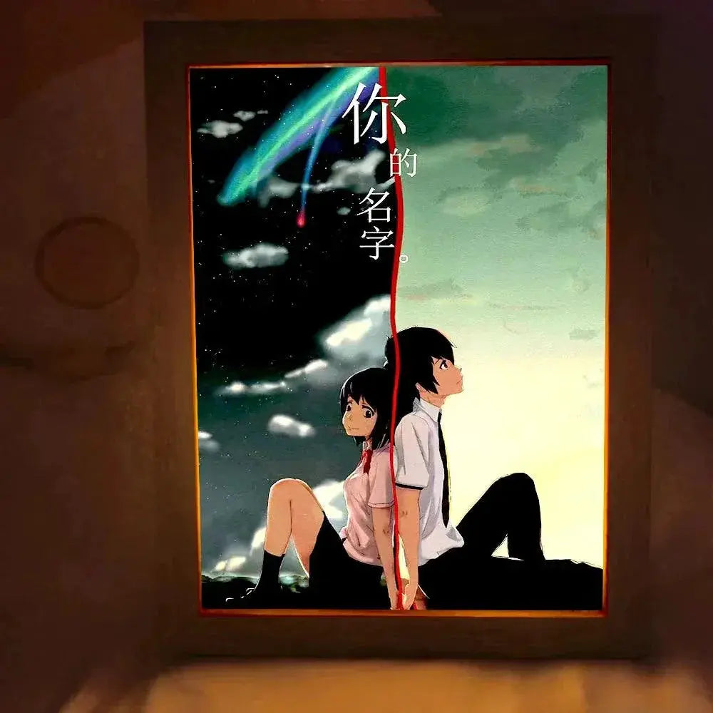 Your Name Anime Night Light Photo Frame LED Lamp Decor