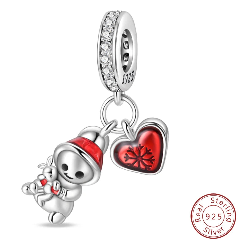 Red Series Charm Beads Sterling
