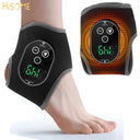 Electric Ankle Heated Vibration Massager 3 Mode 4 Level Hot Compress Timer Massage Support Ankle Brace Fascia Muscle Relax Care