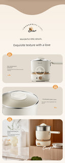 Bear Split Electric Caldron Pot For Students Multi-Functional Cooking