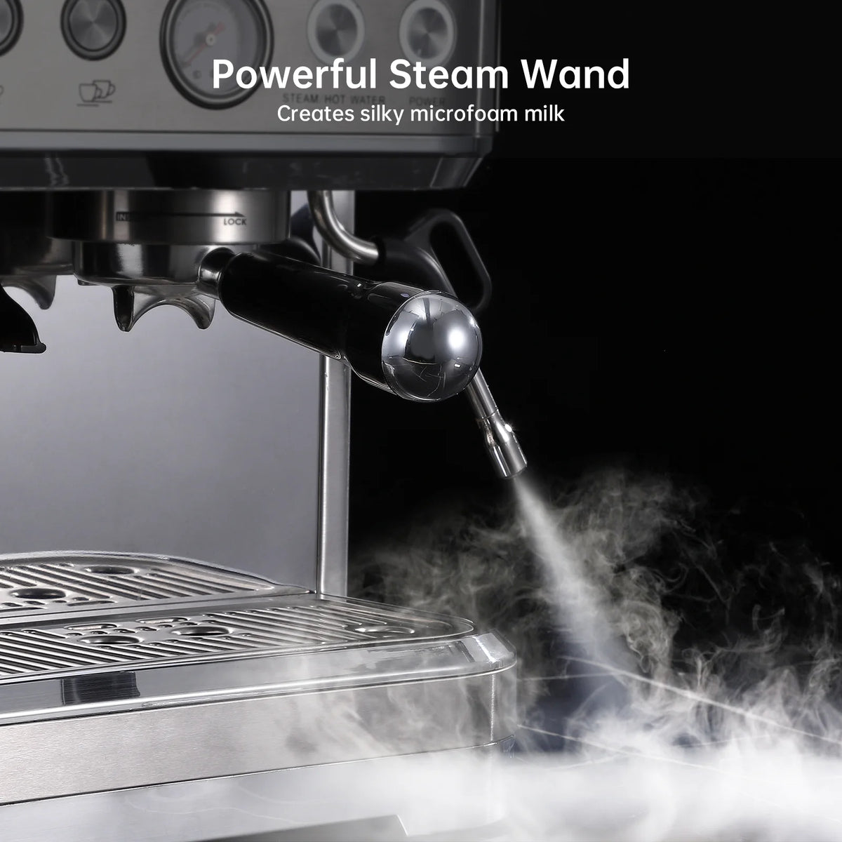 Espresso Machine with Milk Frother and Grinder, Bar Automatic — product view 6