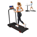 Under Desk Walking Pad 2 In 1 With Vibration Foldable Treadmill