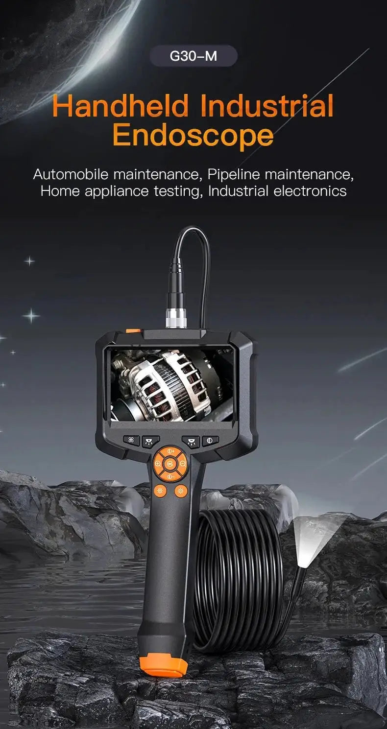 Industrial Endoscope Camera 4.3 Dual Lens 1080P - IP67 Waterproof Borescope - stepyours.com