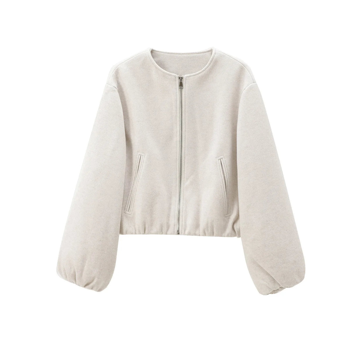 Round Neck Zip Pilot Jacket