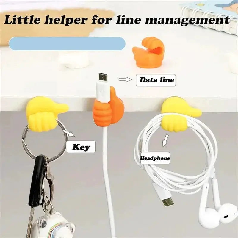 Silicone Wall Hook Cable Organizer For Home And Office