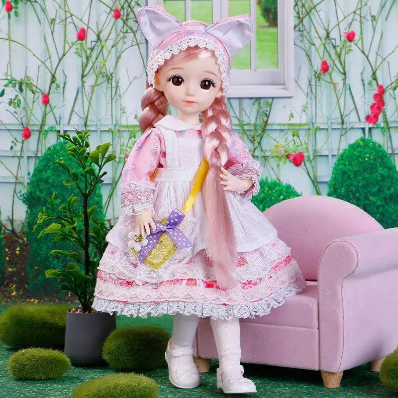 Customizable BJD Doll Dress Up Toy With 3D Eyes Interactive