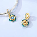 Golden Charm Beads Sterling Silver