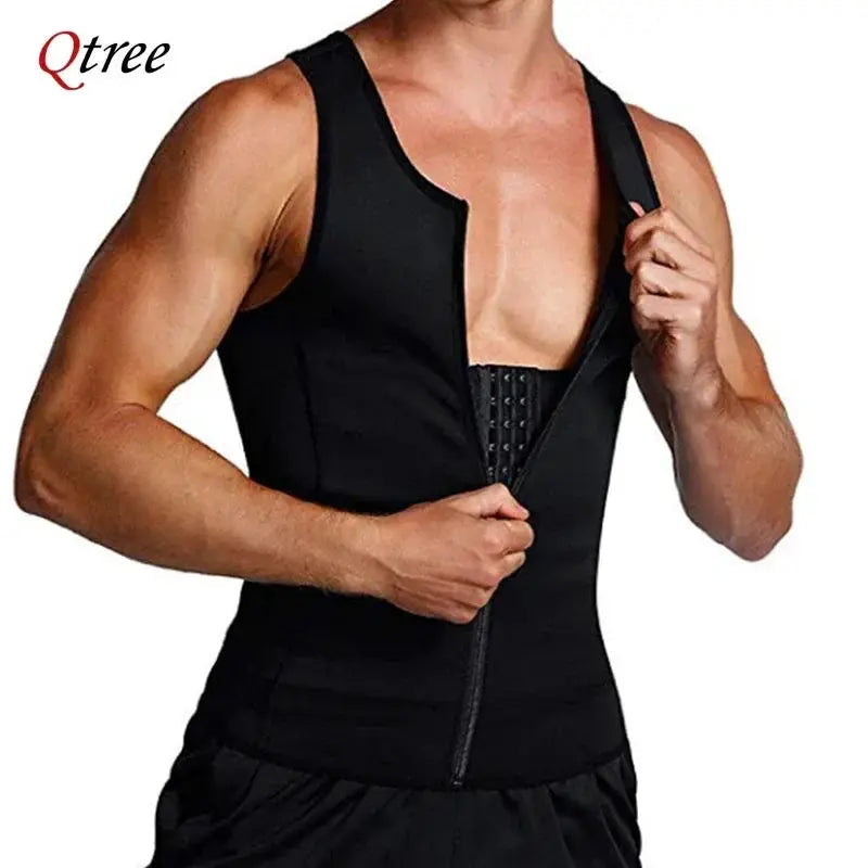 Slimming Sauna Tank Top for Men Gym Wear — product view 10