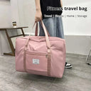 1pc Pink Blue Grey Travel Large Capacity Storage Bag Zipper Portable Sports Bag Versatile Gym Handbag