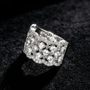 S925 Silver Moissanite Wavy Ring