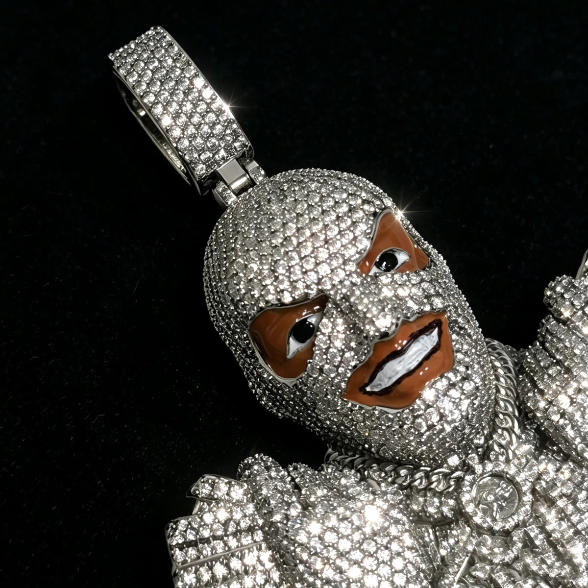 Iced Out Ski Mask Holding