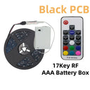 Battery Powered RGB LED Strip 5V 5050 30LEDs/m with 24Key Remote Backlight Kit