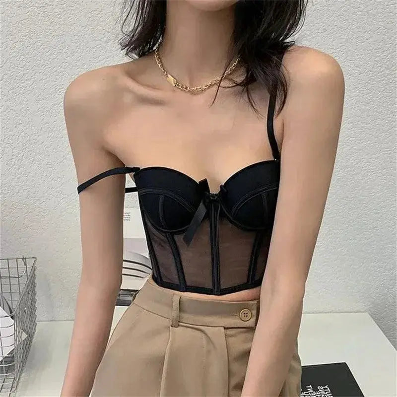 Sensual Lace Bra and Mesh Underwear Set Elegant Lingerie