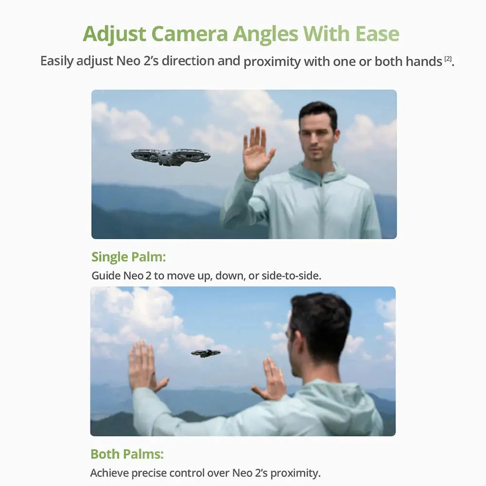 DJI Neo 2 Fly More Combo Drones with a Camera and 3 Batteries Charging Hub 151g Ultralight Mini Drone 4K Professional Imaging 100FPS Slow Motion Omnidirectional Obstacle Sensing