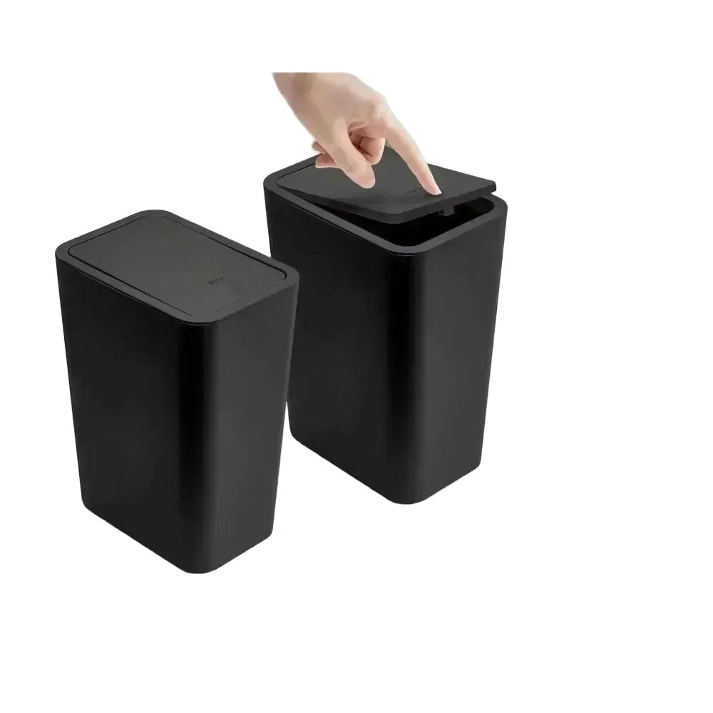 Odor-Control Bathroom Trash Can With Lid — product view 1