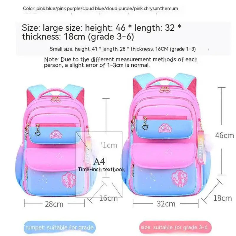 Orthopedic School Bags for Girls Gradient Rucksack